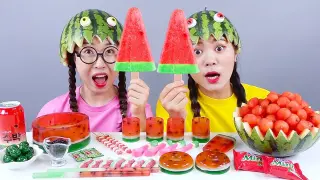 Watermelon Ice Cream Mukbang DONA