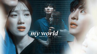 Seo Woo Jin & Cha Eun Jae › 𝐘𝐨𝐮 𝐒𝐞𝐭 𝐌𝐲 𝐖𝐨𝐫𝐥𝐝 𝐎𝐧 𝐅𝐢𝐫𝐞 [Dr. Romantic +3x16 FINALE] MV