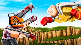 CHAINSAW MAN vs ONE PUNCH MAN In Roblox