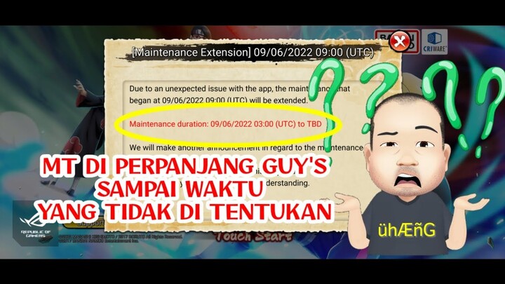 Mt DI PERPANJANG GUYS... SAMPAI WAKTU YG TIDAK DI TENTUKAN.. ENTR JAM 5 DI CEK LGI