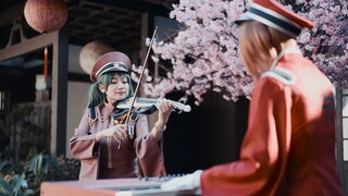 Super-burning virtuoso piano and violin duet "Senbonzakura" Huang Pinshu x Ruwei spring rolls