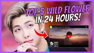 TOP 5 Achievements of BTS RM Wild Flower in 24 HOURS