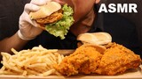 ASMR EATING MCDONALD'S APPLE SPICY CHICKEN BURGER | McD SPICY FRIED CHICKEN | FRENCH FRIES