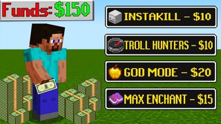 Manhunt vs 100 Hunters, but i secretly BUY CHEATS! (craziest manhunt yet) - Minecraft