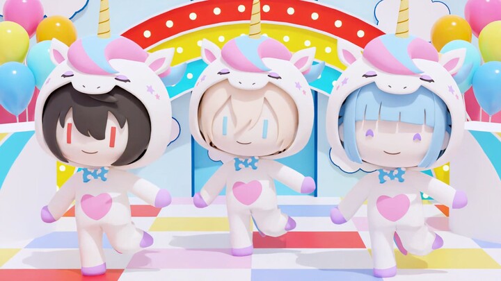 [Ensemble Stars! อนันซันบุรุสุทาสุ! MMD] Three Little Unicorns☆Pico pico tokyo จากชมรมชาดำดั้งเดิม☆