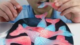 [อาหาร][ASMR]กินหางปลาแช่แข็งสีสันสดใส