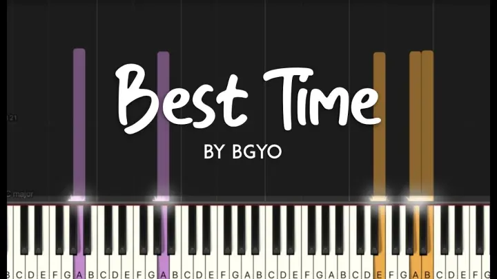 Best Time by BGYO synthesia piano tutorial  | lyrics + sheet music