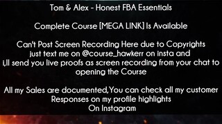 Tom & Alex Course Honest FBA Essentials Download