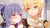 Aether flirts with Keqing