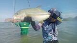 Catching Trevally in blurry Sea || Philippines.