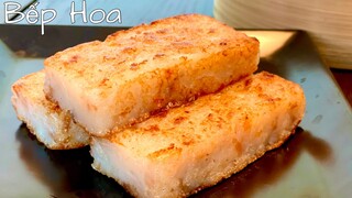 Bánh Củ Cải Dimsum_3 cách làm:Chiên-Hấp-Chiên Trứng_Bếp Hoa🌸