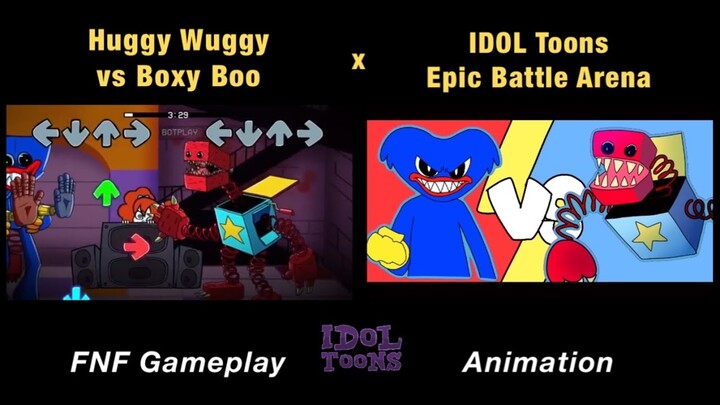Huggy Wuggy vs Boxy Boo | Poppy Playtime x Rainbow Friends x FNF Animation Gameplay