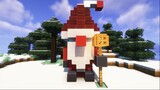 Minecraft - Santa Claus Statue - Winter Decoration