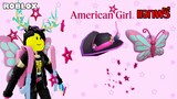 ไอเทมฟรี Roblox!! วิธีได้ AG Star Aura , Pink Flutter Wings Backpack และ AG Hat จาก American Girl