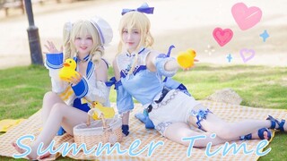 芭芭拉×琴泳装cos「Summer Time」