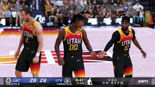 NBA 2K21 Modded Playoffs Showcase | Clippers vs Jazz | Full GAME 2 Highlights