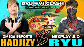 RYU ULTRA FAST HAND SPEED LING vs. HADJIZY & TOP 1 GLOBAL KHUFRA in RANK! ~ MOBILE LEGENDS