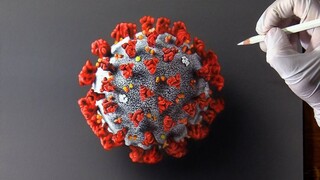 【Drawing】3D drawing of COVID-19 virus