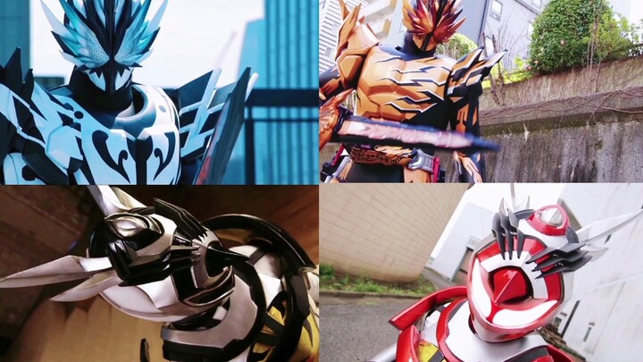Kamen Rider knights with similar suits and the same suit with different colors