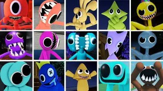All Morphs + All NEW Jumpscares New Characters in Rainbow Friends Chapter 2 Concept Roblox