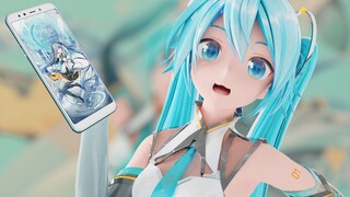 Live shot of Hatsune dancing and magic unpacking process