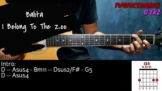 Balita - I Belong To The Zoo (Guitar Cover With Lyrics & Chords)