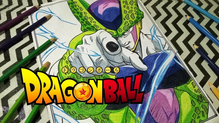 Drawing Cell from anime Dragonball