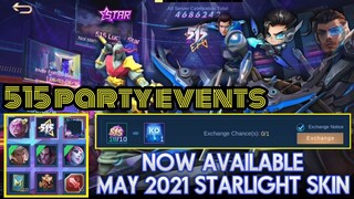 MONTH OF MAY 515 EVENTS | STARLIGHT OF MAY | GIVEAWAY DRAWS | MOBILE LEGENDS