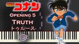 Detective Conan å��æŽ¢å�µã‚³ãƒŠãƒ³ Opening 5 - Truth ãƒˆã‚¥ãƒ«ãƒ¼ã‚¹ - Synthesia Piano Cover / Tutorial