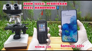 ZOOM 1000X: PIXEL HANDPHONE JADUL vs MODERN..  Kerapatan Pixel yang sangat jauh berbeda