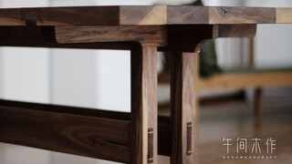 ｜Woodworking 4K｜Record the production process of solid wood table