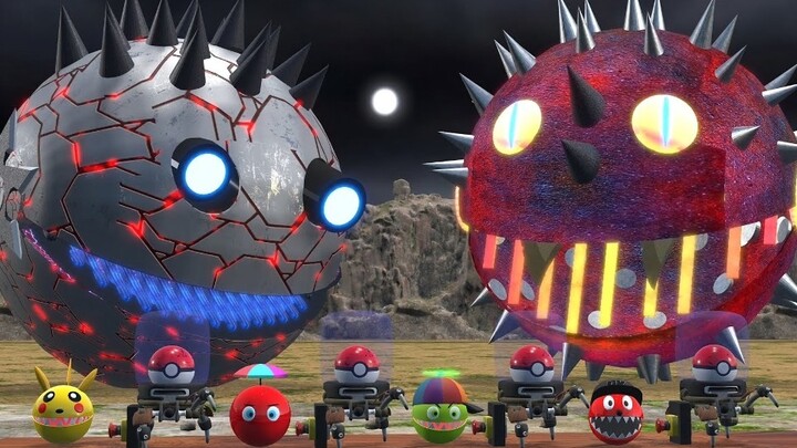 [Animasi]MMD 3D Robot Pac-Man Vs Monster Robot