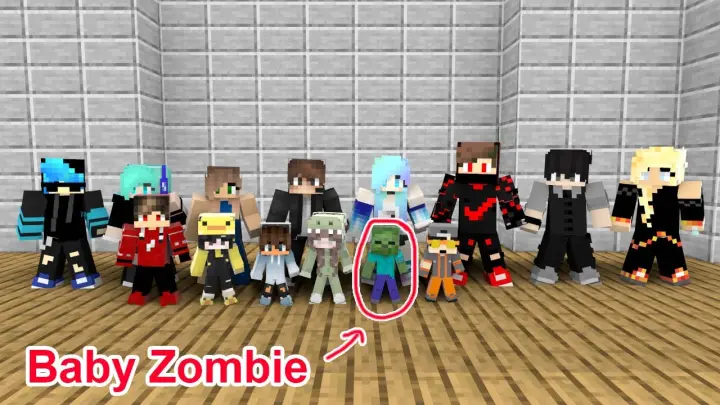 Monster School : Baby Zombie Wandering In The City - Minecraft Animation