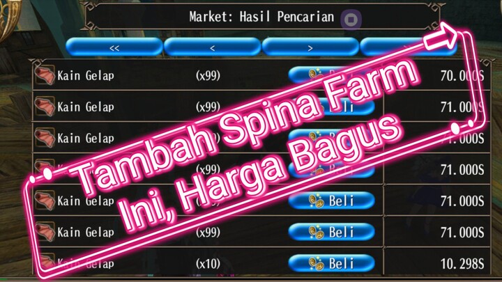 Toram Online | Farm Kain Gelap, Tambah Spina