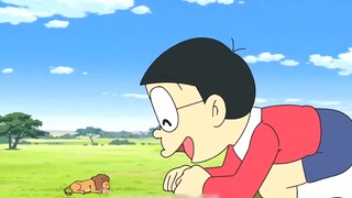 Doraemon: Nobita caught a lion as a pet and scared Xiaofu’s dog into a stupid dog