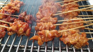 In Thailand famous food is Chicken grilled eating with SOMTUM very yummy you must to try ตูดไก่ย่าง