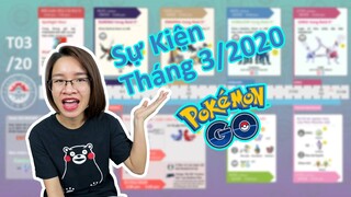 Update Sự Kiện tháng 3, 2020 Raid Boss weekend mệt nghỉ trong Pokemon GO