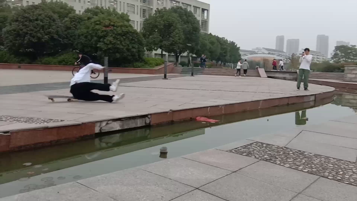 Skateboarding|Ollie Crossing the River Practice