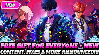 *BREAKING NEWS!* FREE GIFT FOR EVERYONE! + NEW CONTENT, FIXES & MORE ANNOUNCED! (Solo Leveling Arise