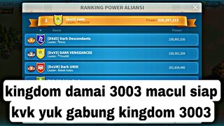 😂 kingdom 3003 siap untuk kvk damai aman semua top aliansi Indonesia #riseofkingdoms #3000