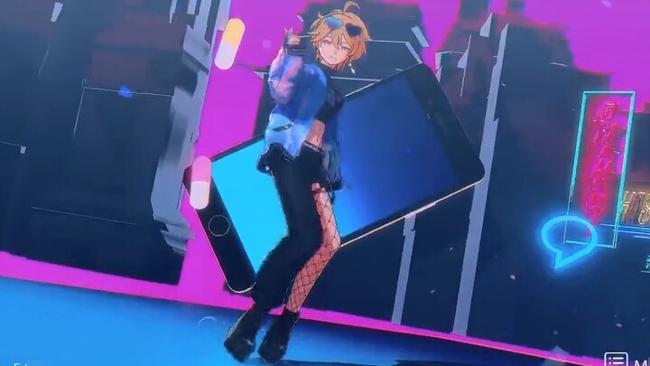 [Genshin Impact MMD/Model Modified/4K] Cyber handsome guy with cool pants flying! Air CH4NGE!