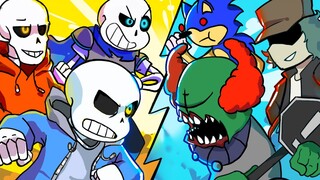 如果SANS AUS遇到FNF MODS【Undertale与FNF动画】