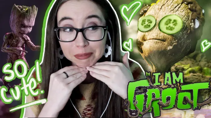 today i learned we do NOT mess with groot 😂 | watching the i am groot shorts 💚