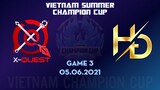HĐ vs XQ | Ván 3 | VCC Vương Giả Vinh Diệu Mùa Hè 2021 | 05.06.2021