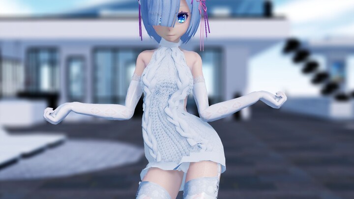 [Pure white MMD] Backless Rem dances BAAM online! !