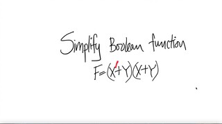 logic [k map]:Simplify Boolean function F=(X'+Y)(X+Y)