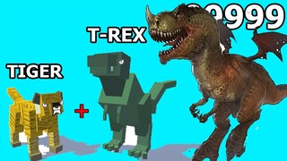 Kết Hợp 2 Loài Động Vật Mạnh Nhất TIGER + TREX Tạo Ra Vị Thần - Hybrid Animals Top Game Android Ios