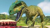 INDOMINUS REX vs BLUE, ECHO, DELTA, CHARLIE (DINOSAURS BATTLE) - Jurassic World Evolution 2