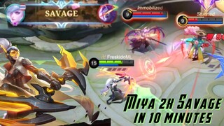 Super Aggressive Miya Core Gameplay 😤 2X Savage 😱