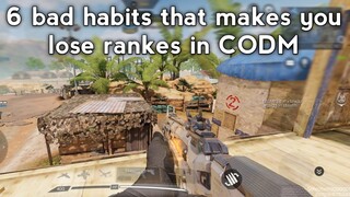 6 bad habits that makes you lose ranked matches in CODM